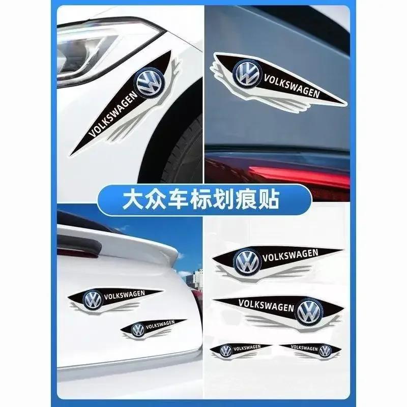 Car Triangle Windows Side Window Body Stickers Decals For VW Golf Passat Jetta Beetle CC Bora Polo Touareg Tiguan decorateAL8