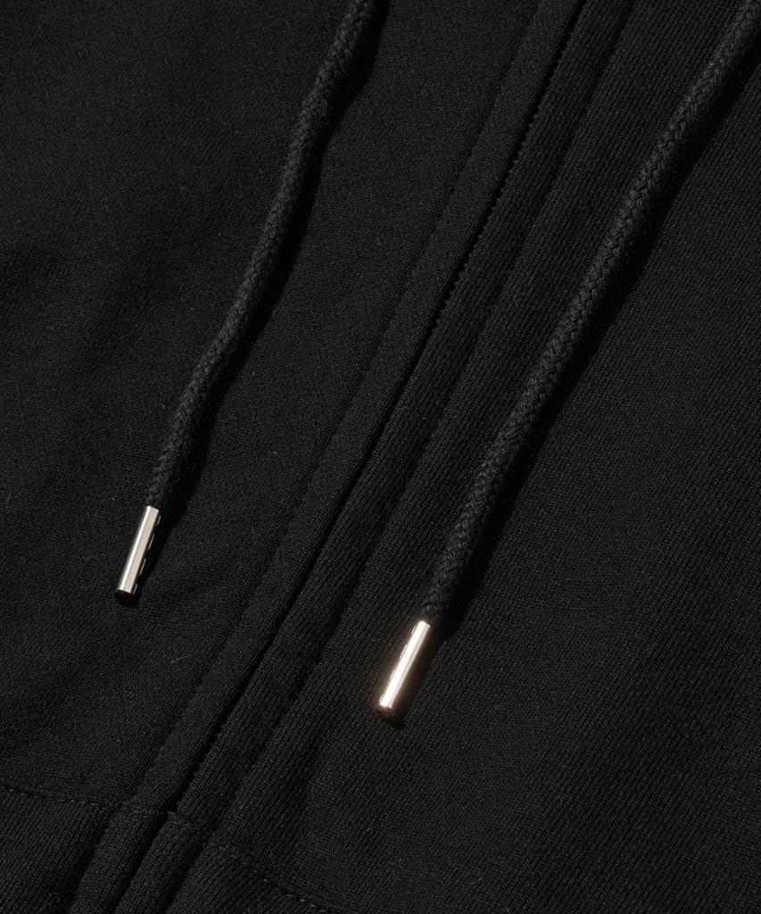 Pages Is Ii Basic Two-Way Zip-Up Hoodie Black