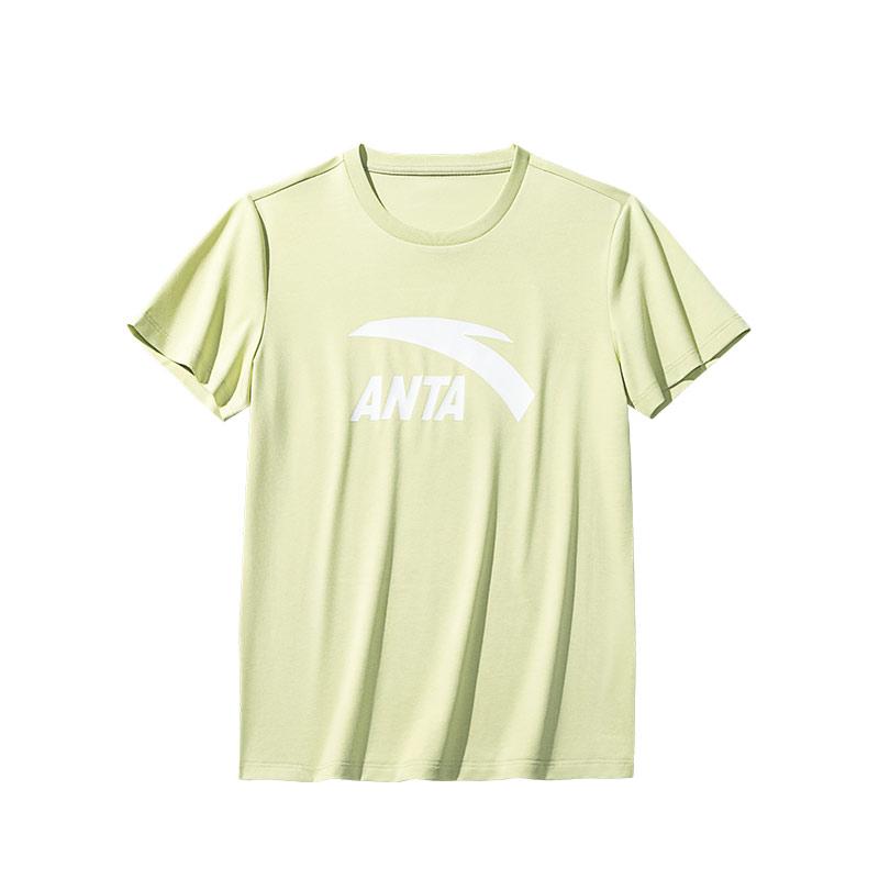 Anta Comfortable Casual Simple Versatile Round Neck Pullover Short Sleeve T-Shirt Women T-Shirts Pistachio-Green 962528115-8