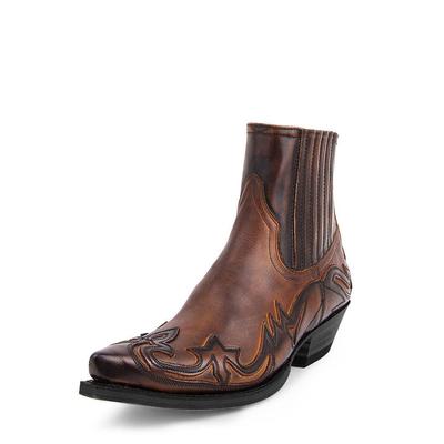 Męskie Botki Ręcznie Robione Botki do Kostki Kowbojki Westernowe Haft Szpiczaste Buty Unisex Odporne na Zużycie Skórzane Buty Plus Size 48