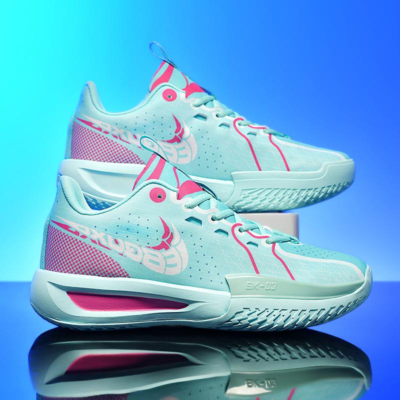 Fashionable and Trendy Air Cushion Casual Versatile Wear-resistant High Rebound Rubber Shock Absorption Basketball Shoes