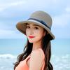 Straw Hat Women's Summer Sun Hat Hepburn Style Sun Hat Fashion Cool Hat Foldable Sun Hat Large Brim Fisherman Hat