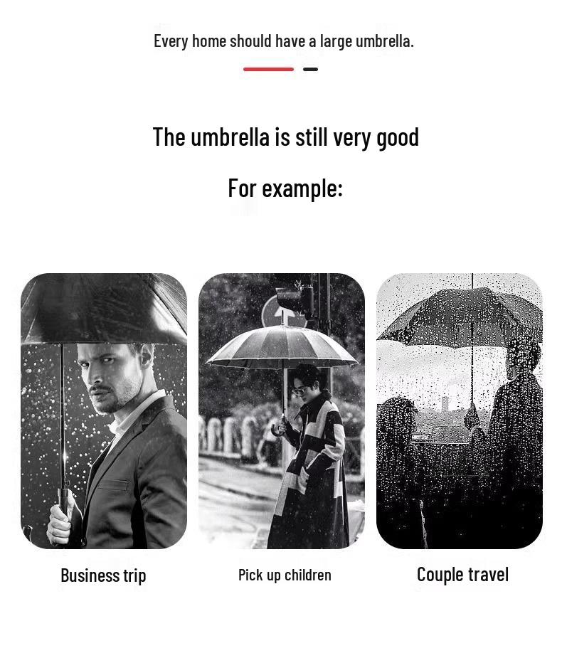 Premium Extra Large Golf Umbrella with Long Handle and Waterproof Double-Layer Design