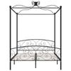 VidaXL Black Metal Canopy Bed Frames 180 X 200 Cm