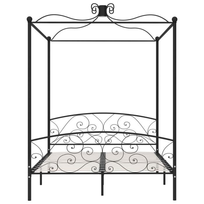 VidaXL Black Metal Canopy Bed Frames 180 X 200 Cm