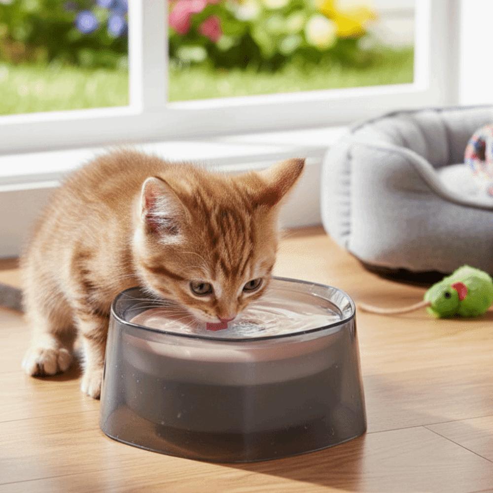 Anti-Tip Dog Floating Water Bowl Removable Non-Slip Pet Slow Feeder Bowl Plastic Anti-Wet Mouth Pet Drinking Bowl Pet Feeding