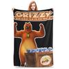 Coperta da Viaggio di Sopravvivenza Grizzly e Lemming Qualità Morbida Coperta Plaid Inverno Ragazze Ragazzi Soggiorno Moda Copriletto