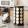 Coffee Pods Holder Large Capacity Beverage Carousel Rotating Coffee Bag Holder Kitchen Counter Organizer For Dining Room