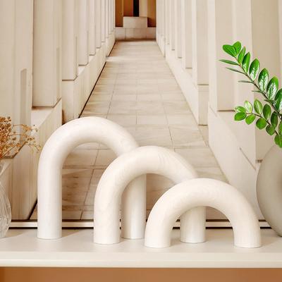 A Set Arch Decoration Ornaments Wooden Crafts Arches Cafe Wooden Ornaments Tabletop Ornaments Geometric Art Deco