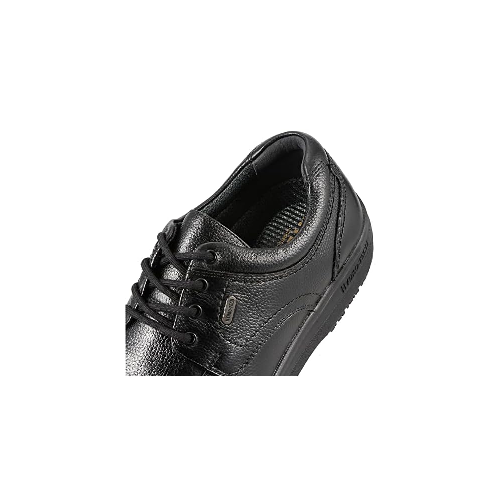 HYDRO TECH HYDR 6301 Wide 4E Waterproof Genuine Leather Walking Shoes, U-tip Oxford, Black, Size