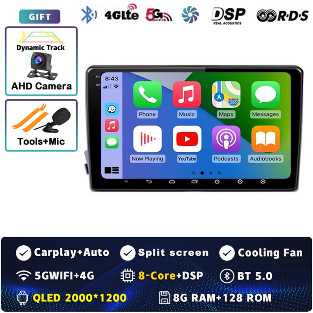 Android 14 Carplay Car Radio For SsangYong Kyron Actyon 2005 - 2013 Multimedia Video Player Navigation GPS Stereo 2Din DVD Auto