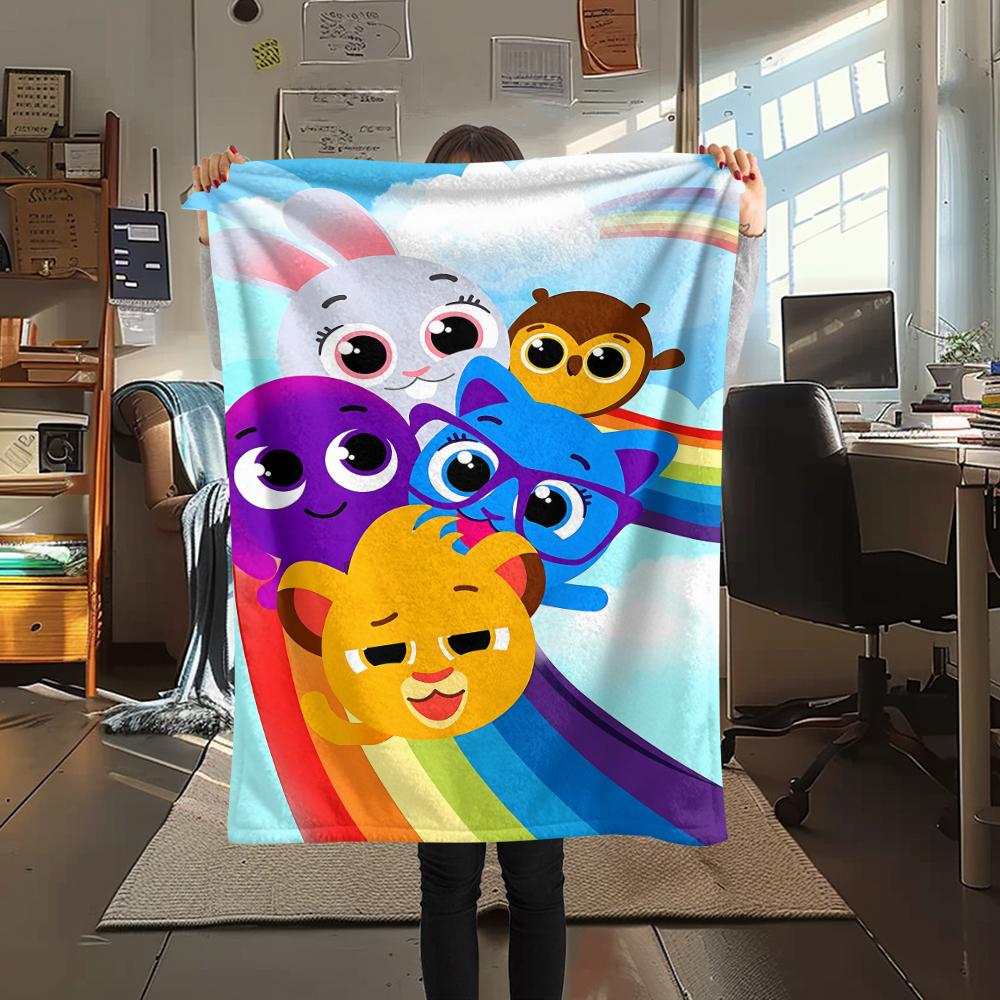 cute Bolofofos Print Flannel Blanket,High quality Comfortable for All Seasons,Home Decor,Warmth and Comfort,Perfect for Christmas Gifts