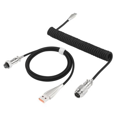 SinLoon Mechanical Keyboard Cable To USB A Keyboard Cable with Detachable Metal Aviator Double Sleeve Mechanical Keyboard Cable for Gaming Keyboard