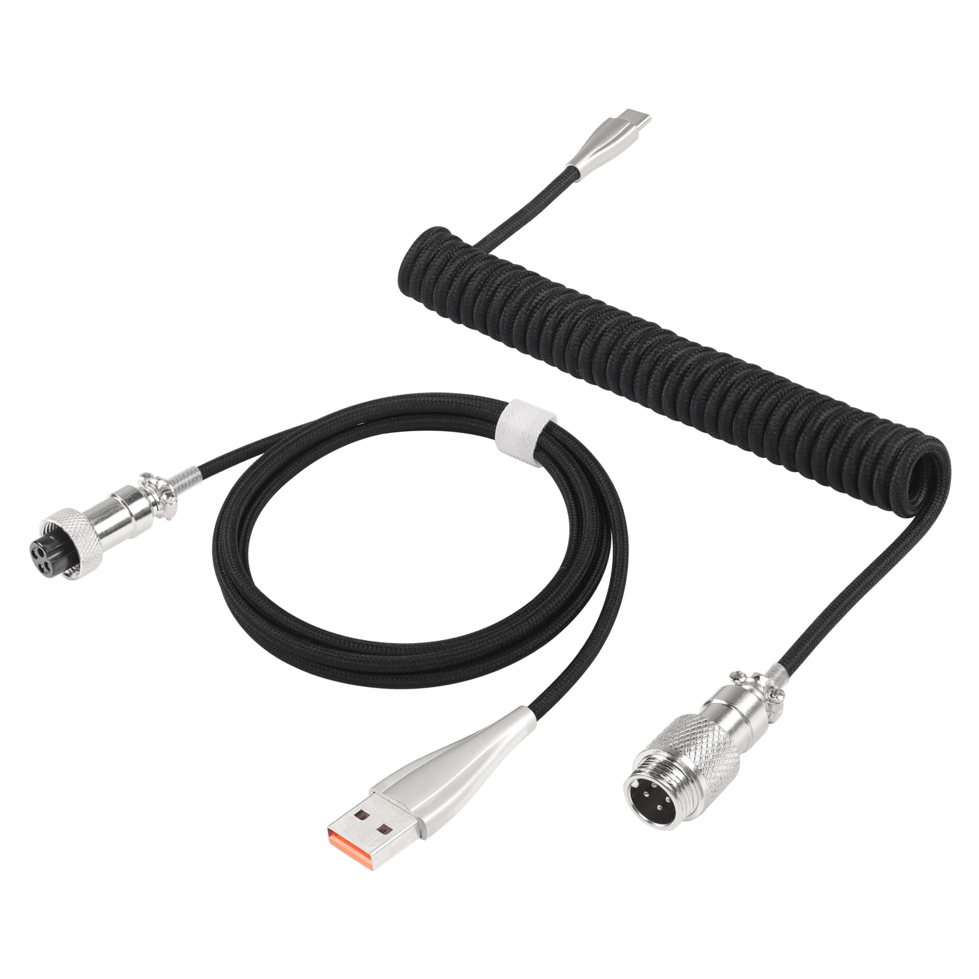 

Кабель механічної клавіатури SinLoon до USB A Кабель клавіатури зі знімним металевим авіатором Кабель механічної клавіатури з подвійним рукавом для ігрової клавіатури