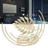 iron Golden Wall Hanging 9.06 in Iron Wall Art Metal Leaf Wall Decor  Cafe Wall Layout