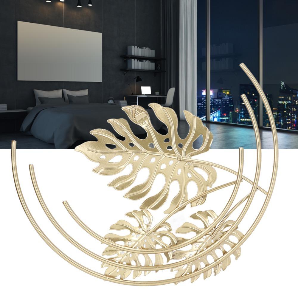 iron Golden Wall Hanging 9.06 in Iron Wall Art Metal Leaf Wall Decor  Cafe Wall Layout