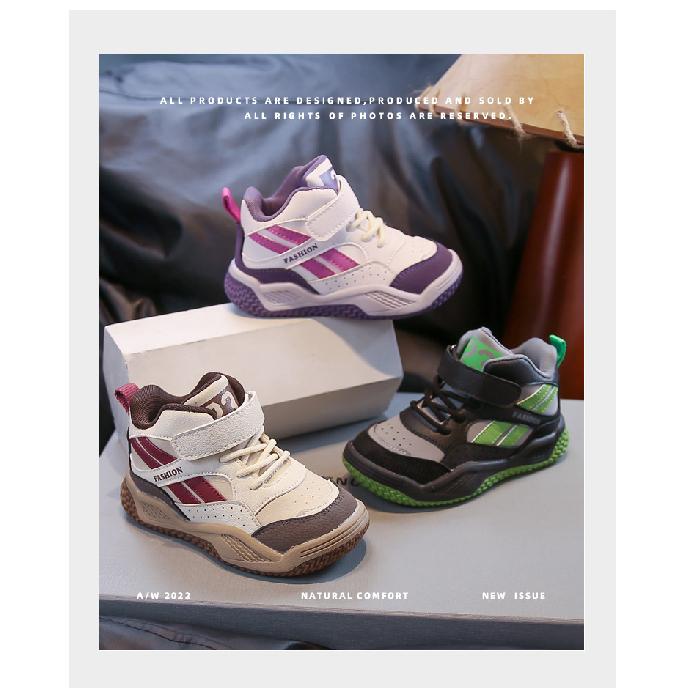 Children's High-top sneakers2026Autumn Stylish Running Shoes for Boys and Girls, Trendy Color-blocking Casual Shoes for Older Children