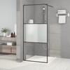 Shower Wall 90x195 Cm ESG Glass Half-frosted