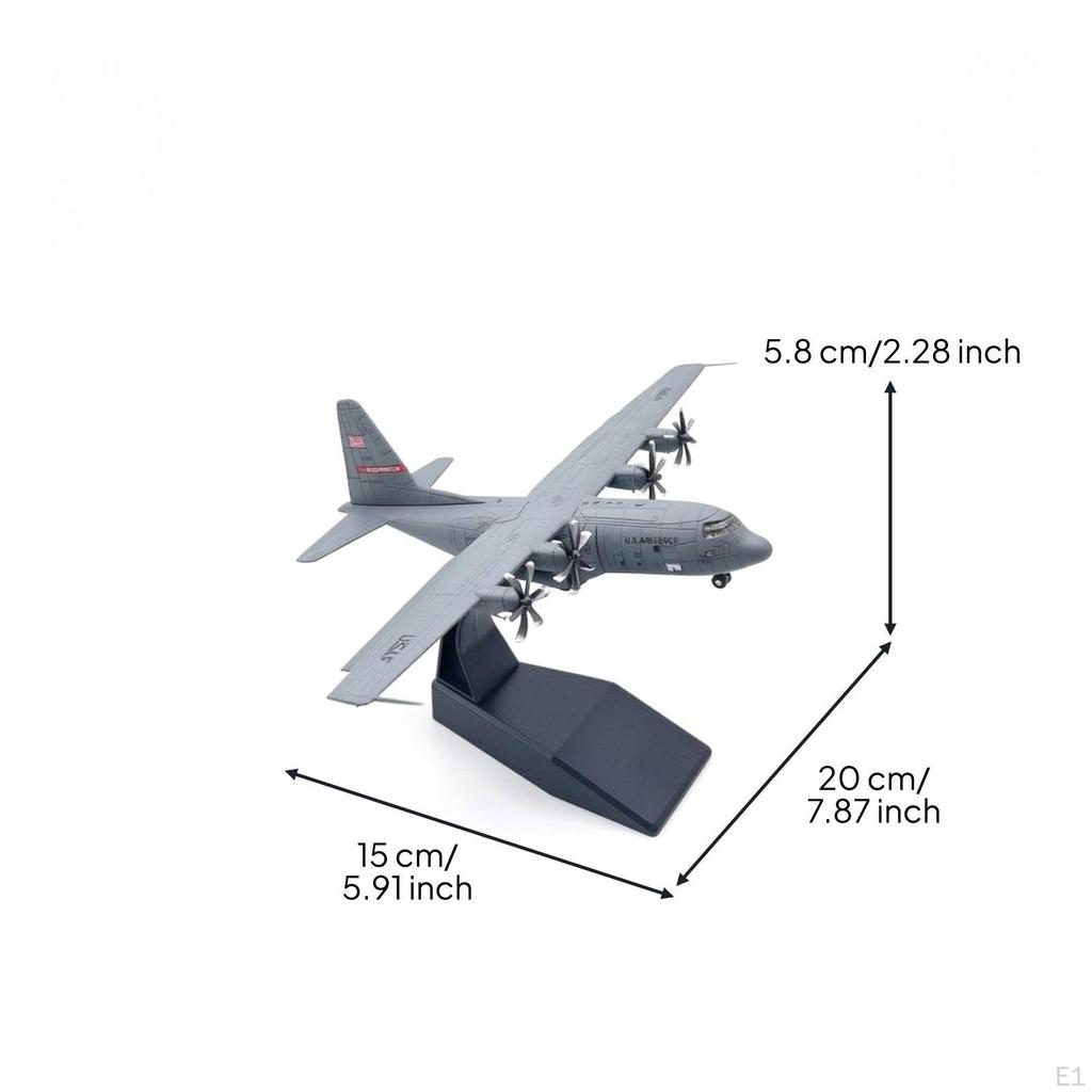 Transportflugzeugmodell mit Ständer 1:200er Maßstab Fracht für Luftfahrtenthusiasten,