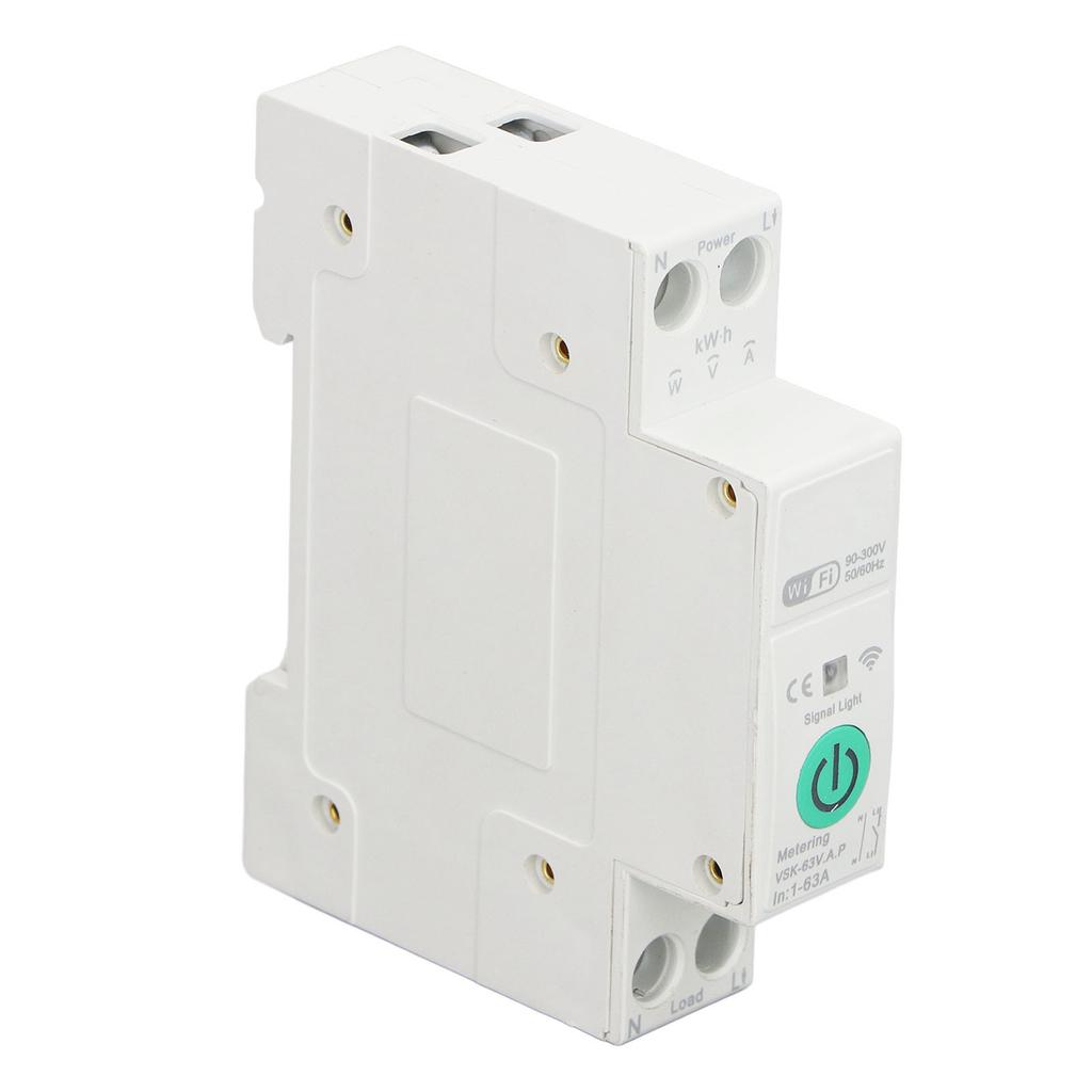 Intelligenter WLAN-Leistungsschalter mit Messung Über- Unterspannungsschutz Fernbedienung APP-Schalter