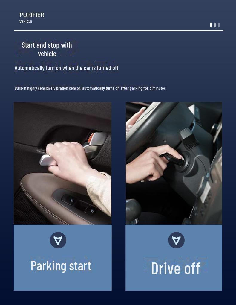 Bil solenergi luftrenser: Luktfjerning av ozon og negative ioner og formaldehydsterilisering