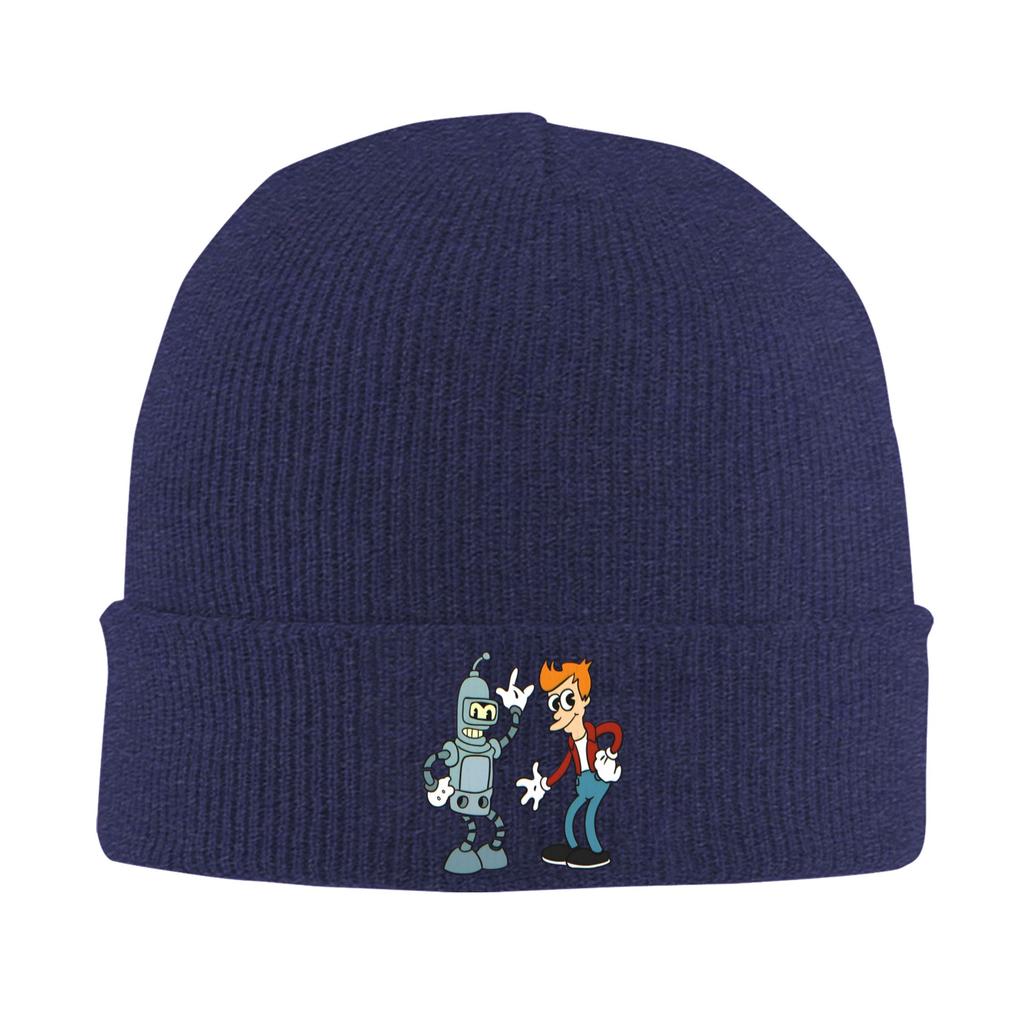 Futuramas Cartoon Comic Accessories Winter Cuff Beanie For Women Unisex Knitted Caps Bonnet Knit Hat
