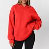 Women's  Fashion Zipper Hoodie Long Sleeve Hooded Pullover Sweatshirt Casual Solid Color Tops With Pockets