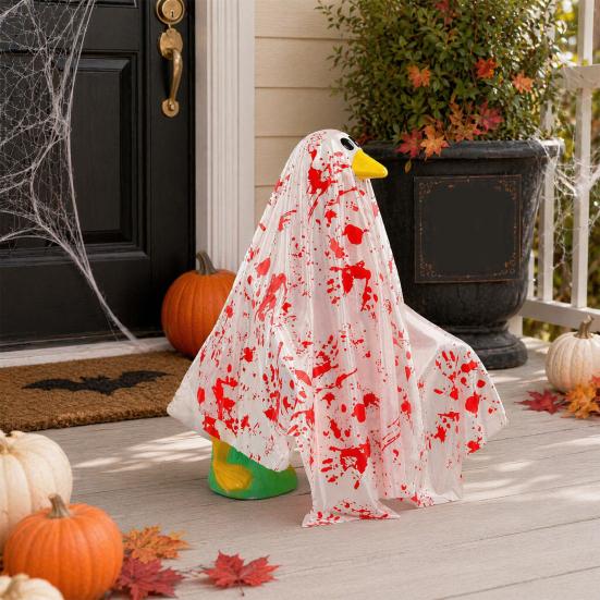 Halloween Porch Goose Outfit, Blood Goose Clothes, Horror Style Goose Costume for Haunted House Party Favors