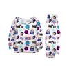 Prints Family Matching Long Sleeve Tops+Pants Set Family Matching Sets
