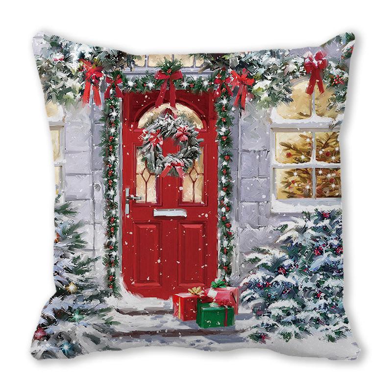 45*45cm Merry Christmas Pillow Case Sofa Cushion Covers Xmas Party Decorative Pillowcases Happy New Year 2023 Navidad Xmas Gifts