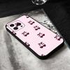 Cherry Phone Case Black Silicone Soft Shell For IPhone 17 16 15 14 13 12 11 Air Pro Max Plus Hot Sale