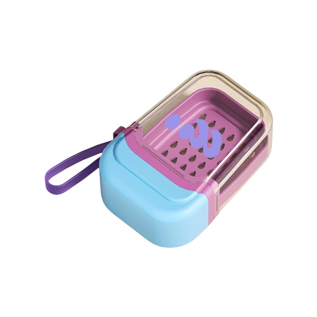 Mini Travel Soap Case Leak Proof Double Layer Design With Drainage For Camping Gym Portable Bathroom Essentials