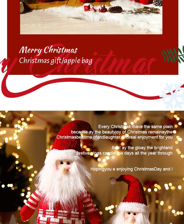 Christmas Cartoon Plush Doll Ornament: Santa, Snowman, Reindeer for Tree Decoration