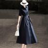 Lancer 2026 Summer Elegant Tencel Shirt Dress with Belt