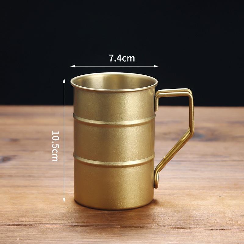 Ao ar livre 304 aço inoxidável copo de água estilo industrial retro café acampamento piquenique bar caneca de cerveja drinkware ferramenta
