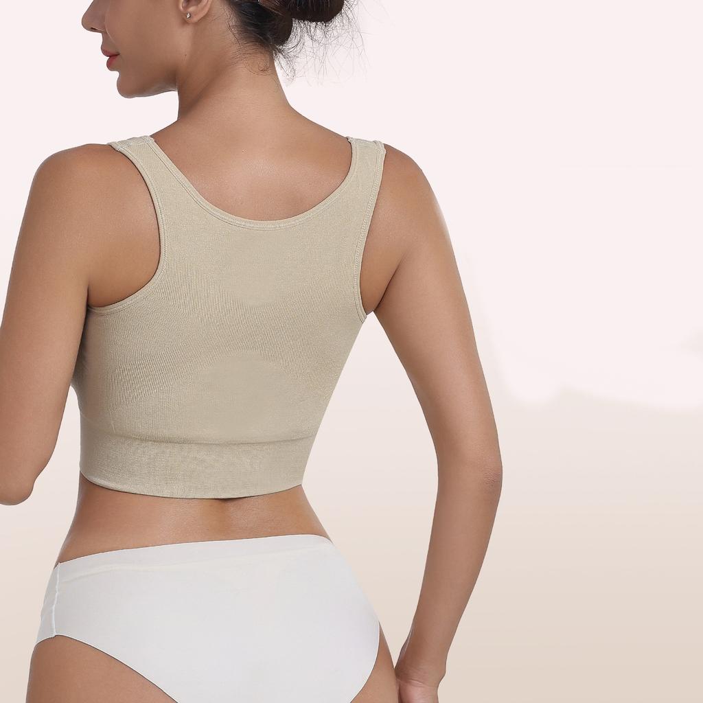 Running Yoga Sports Breathable Comfort Vest Front Buckle Sports Underwear No Steel Rim Adjustment Bra Women