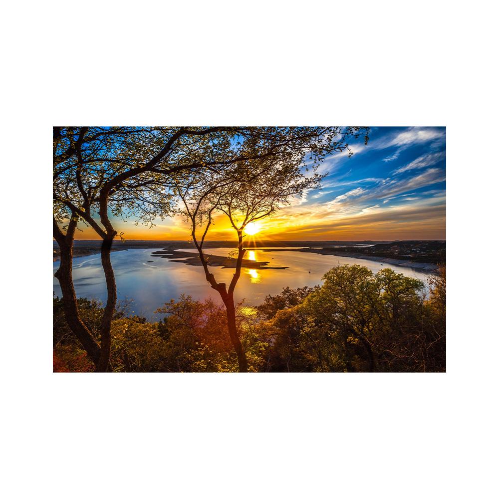 

Настенная живопись на холсте «Восход и лес», современные плакаты с природными пейзажами и принты, настенные панно для гостиной, домашний декор 20x30cm