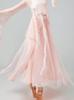 Women's Wide-Leg Flowy Skirt Pants for Chinese Dance and Stage Performance