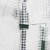 4 Tier Mini Portable Greenhouse Compact Plant Grow Shed Metal Frame PE Cover with Lockable Rolling Wheels, White