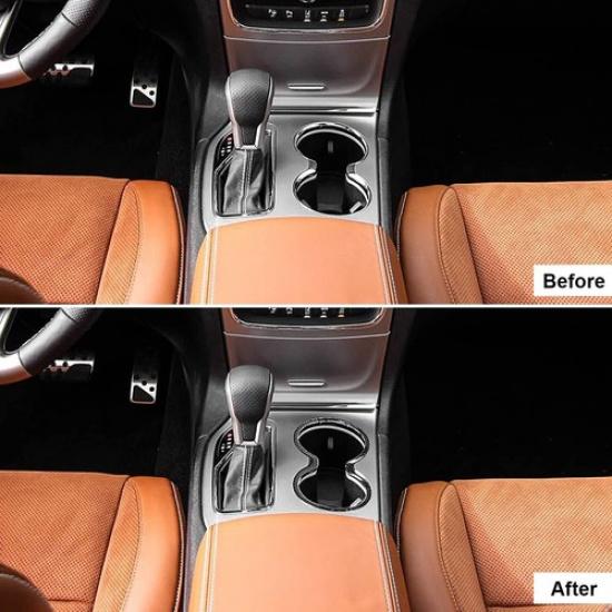 For Jeep Grand Cherokee 2011-21 Cup Holder Trim Cover Interior Decor Accessories