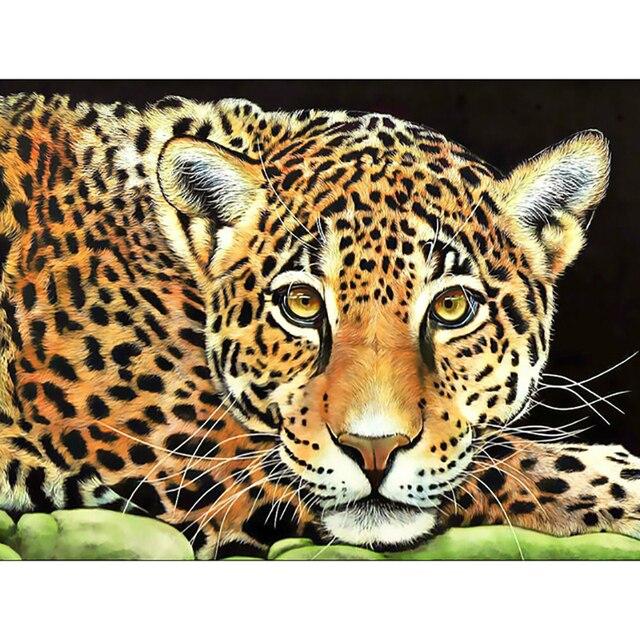

DIY 5D Алмазна картина Тварина Тигр і Леопард Вишивка хрестиком Алмазна Вишивка Мозаїка Ремесло Прикраса дому Художній подарунок ручної роботи Full Round 30x40CM