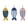 1/3pcs Cute Fish-Shaped Hand Towels - Soft & Absorbent Coral Fleece, Hanging Design with Striped Patterns,Perfect for Bathroom