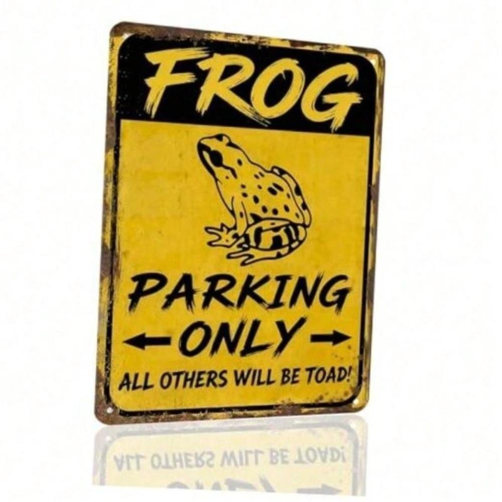 Retro Frog Vintage Metal Wall Sign for Bar