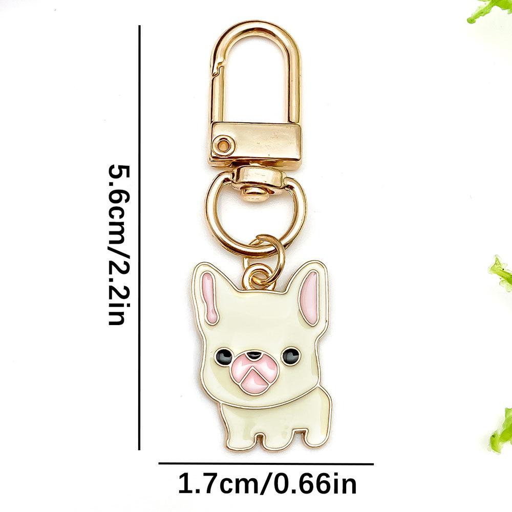 Cartoon Drip Oil Dog Keyring: Schnauzer, Corgi, Pekingese Zinc Alloy Pendant
