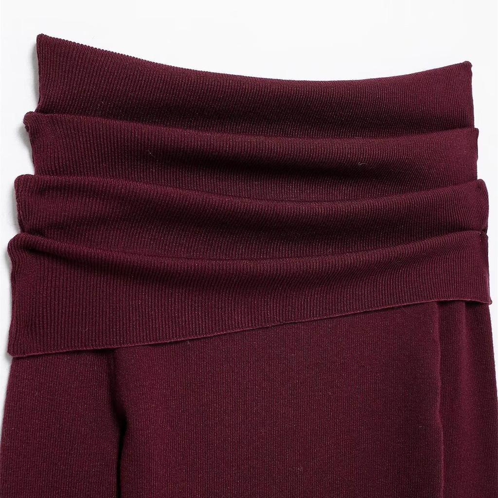 2025 Spring Off-Shoulder Knit Pullover: Women's Slim, Versatile, Long-Sleeved Fashion Top