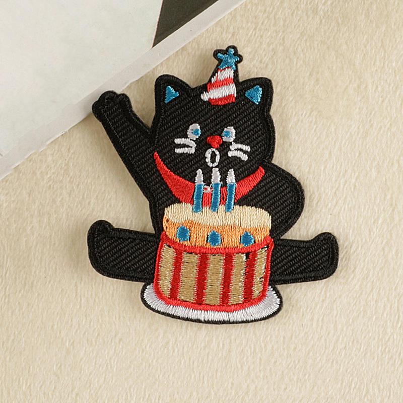 Cute Cat Patch 13PCS Cute Cat Decoration Patches Cute Cat Decoration Teens Embroidered Patch Creative Stylish Cloth Patch For