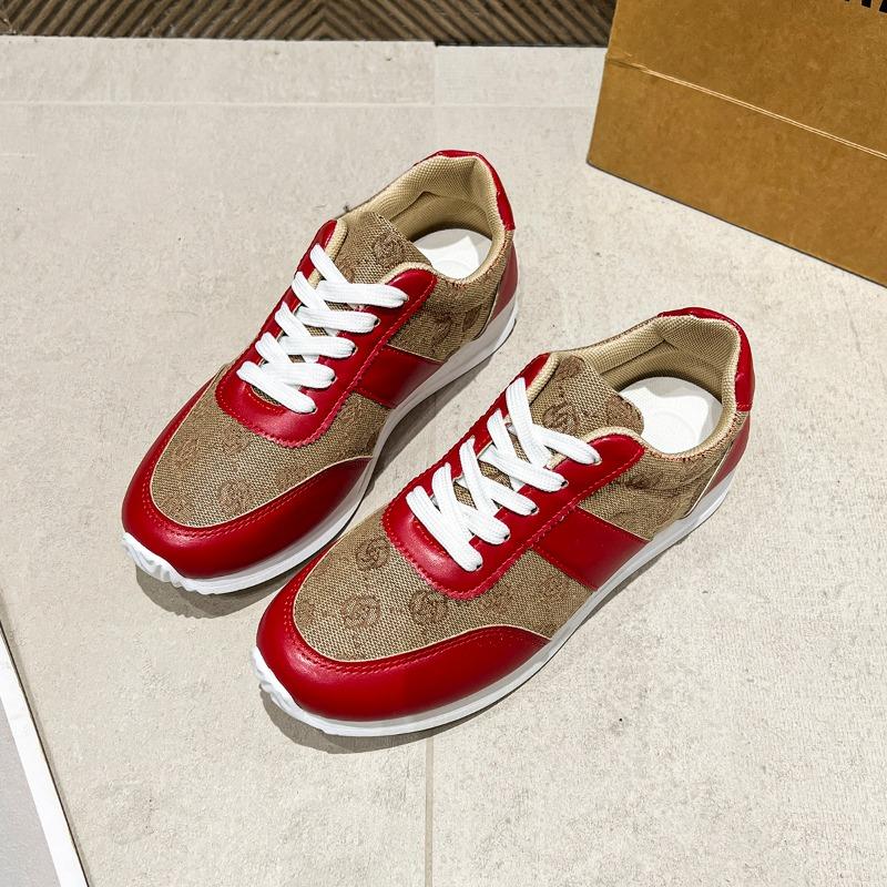 Fashion Spring New Casual Sports Shoes Women's Round Head Color Matching Before Lacing Soft Sole Non-slip Low Top Single Shoes