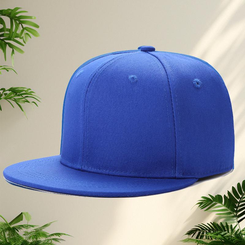 Cotton flat edge hat embroidery hip hop flat brim hat custom hip hop hat men's and women's fashion trends