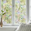 4 Sheets Rainbow Floral Window Privacy Film Stained Glass Decorative Decals Sun Blocking Heat Control Static Glass Clings for Bedroom Living Room
