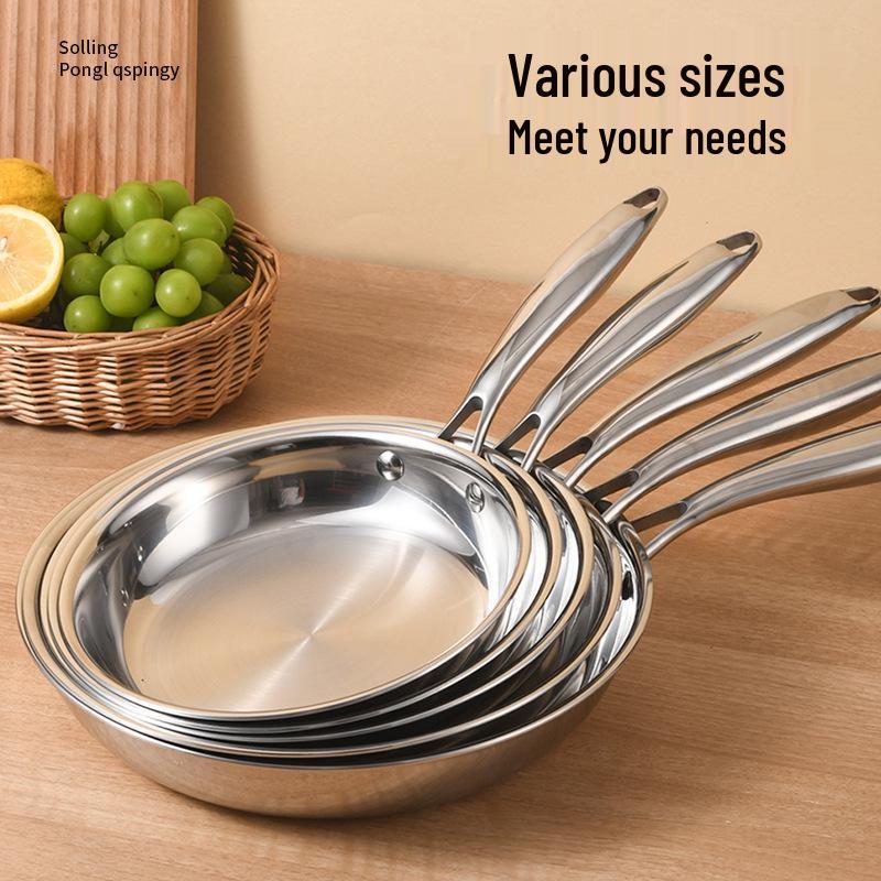 Stainless Steel Universal Frying Pan for Induction and Gas Cookers